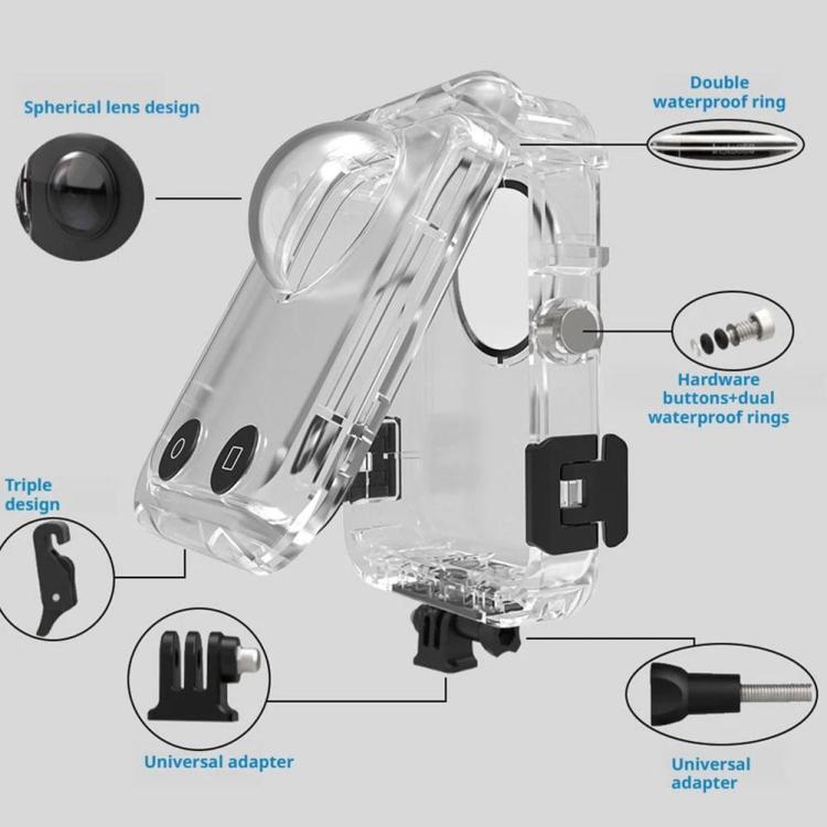For DJI Osmo 360 Full Invisible Waterproof Case 40m Depth Diving Housing Underwater Camera Shell, Waterproof Case
