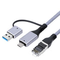 USB-C/USB 3.0 To RJ45 Gigabit Ethernet Cable LAN Converter, 2-in-1 Ethernet Cable