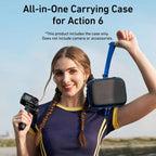 TELESIN DisAdv Medium Hard Shell Carrying Case Storage Bag for DJI Osmo Action 6 / 5 Pro / 4 / 3