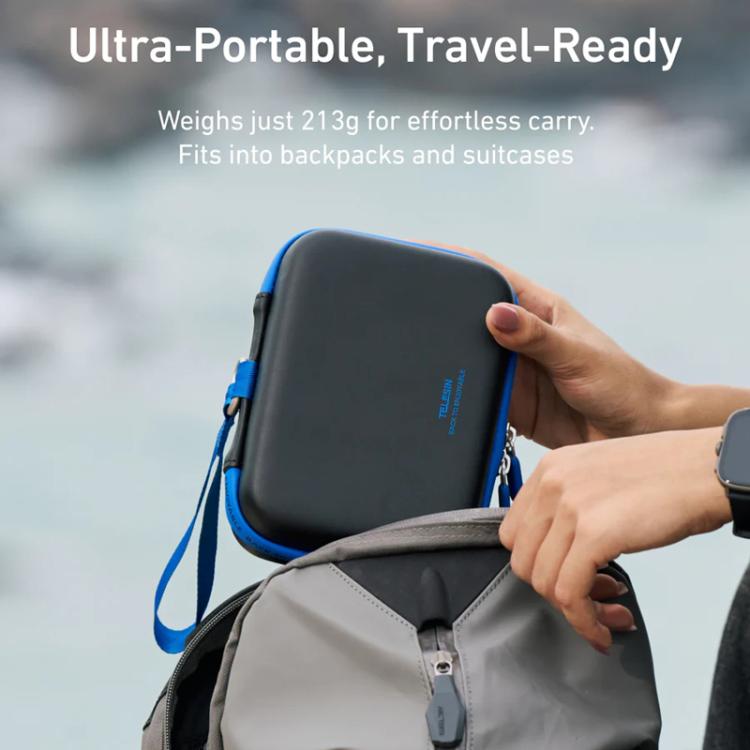 TELESIN DisAdv Medium Hard Shell Carrying Case Storage Bag for DJI Osmo Action 6 / 5 Pro / 4 / 3
