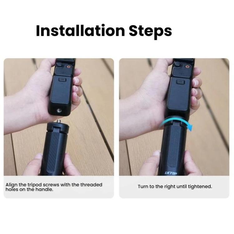 LKTOP Mini Desktop Tripod With 1/4-Inch Thread For Action Cameras And Smartphones