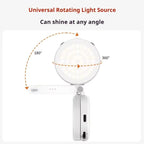 VRIG Magnetic Extendable Phone Fill Light With Mirror Foldable 2-In-1 Selfie Light Converts To Stand, 3 Color Temperatures