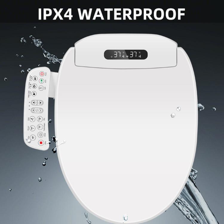 Smart Toilet Seat with Armrest Control Features Instant Heating, Warm Air Dryer, Self-Cleaning Nozzle, LED Night Light, Long Type US Plug, Short Type US Plug, Long Type EU Plug, Short Type EU Plug