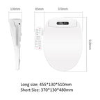 Smart Toilet Seat with Armrest Control Features Instant Heating, Warm Air Dryer, Self-Cleaning Nozzle, LED Night Light, Long Type US Plug, Short Type US Plug, Long Type EU Plug, Short Type EU Plug