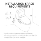 Smart Toilet Seat with Armrest Control Features Instant Heating, Warm Air Dryer, Self-Cleaning Nozzle, LED Night Light, Long Type US Plug, Short Type US Plug, Long Type EU Plug, Short Type EU Plug