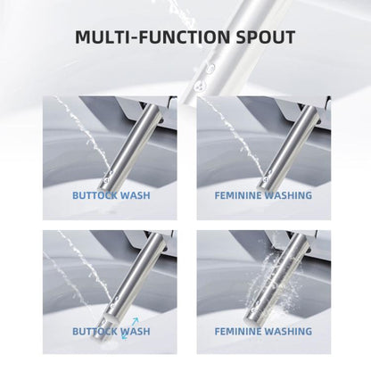 Smart Toilet Seat with Armrest Control Features Instant Heating, Warm Air Dryer, Self-Cleaning Nozzle, LED Night Light, Long Type US Plug, Short Type US Plug, Long Type EU Plug, Short Type EU Plug