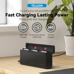 TELESIN Fast Charging Case For DJI Osmo Action 6 / 360 / 5 Pro 3-Slot Battery Storage Box