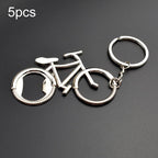 5pcs Bicycle Keychain With Bottle Opener Creative Metal Key Ring, A-030