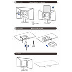 For Mac Mini M1 / M2 Under-Desk Monitor Rear Mounting Bracket, For Mac Mini M1 / M2