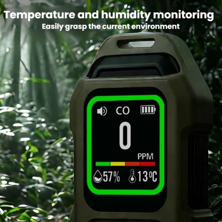 SB-9617 4 In 1 CO/CO2/Temperature & Humidity Detector Magnetic With Sound-Light Alarm Lighting