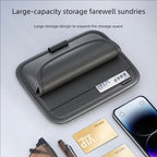 Universal Large-Capacity Sun Visor Organizer For Cars Multi-Functional Eyeglass Clip & Ticket/Card Storage Bag