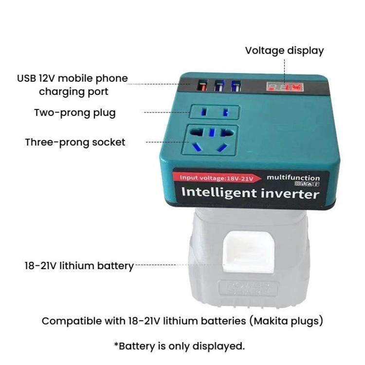 Multi-Functional Smart Inverter Lithium Battery Converter, For Makita, For Dayi