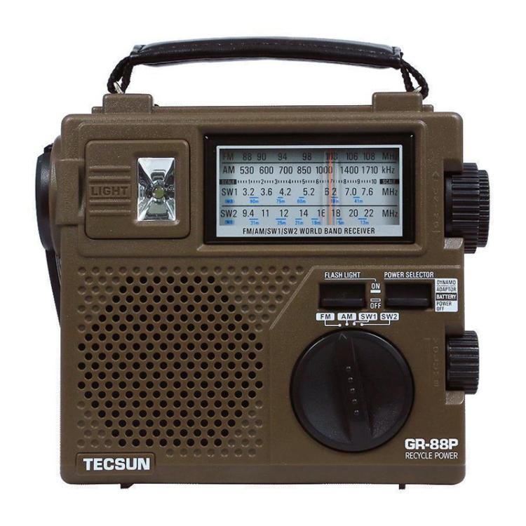 TECSUN GR-88P Portable Hand Crank Emergency Radio With FM/MW/SW