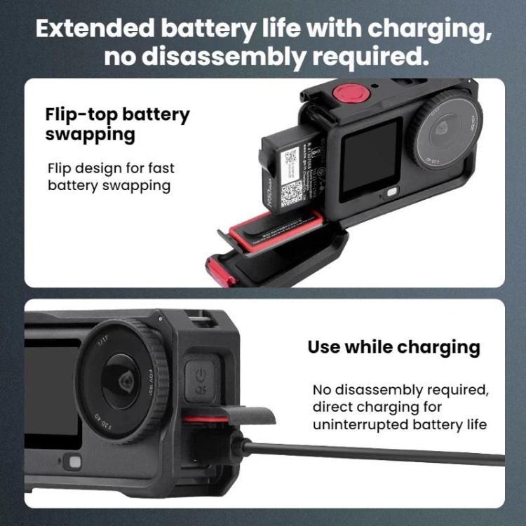 For DJI Osmo Action 6 Flymile Camera Cage Metal Protective Frame Expansion Case, AC6001