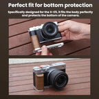 For Fujifilm X-E5 Flymile Camera L-Shaped Cold Shoe Mount For One-Handed Shooting, Black Ebony, Silver Walnut