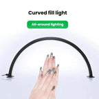 5V Stepless Dimming Nail Lamp 3-Color Change Eye-Caring Fill Light For Beauty/Eyelash Extension/Microblading, White, Pink, Black, Large White, Large Pink, Large Black
