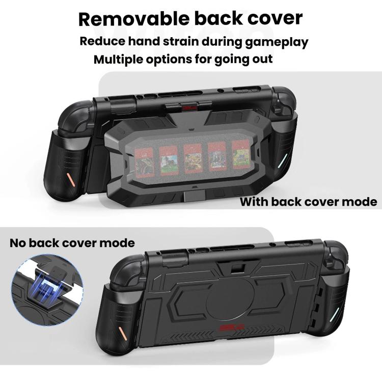 For Nintendo Switch 2 STARTRC GAMES Mech Protective Case Machine Removable Game Card Storage Back Case, Mech Protective Case