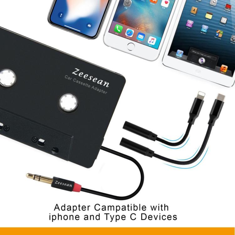 Zeesean 3.5mm Stereo Plug Car Cassette Converter, BT004