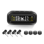 Solar-Powered Wireless Car Tire Pressure Monitor, External, Internal