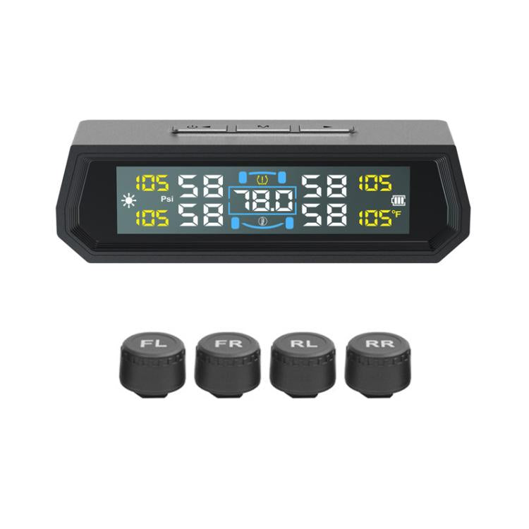 Solar-Powered Ambient Temperature Tire Pressure Monitor, English, English + English Broadcast