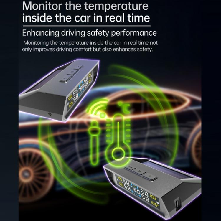 Solar-Powered Ambient Temperature Tire Pressure Monitor, English, English + English Broadcast