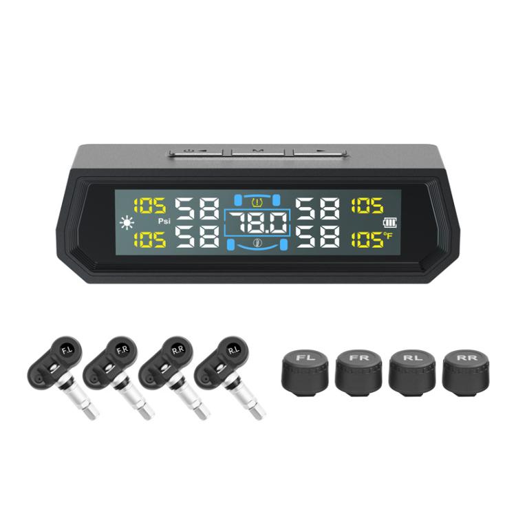 Solar-Powered Ambient Temperature Tire Pressure Monitor, English, English + English Broadcast