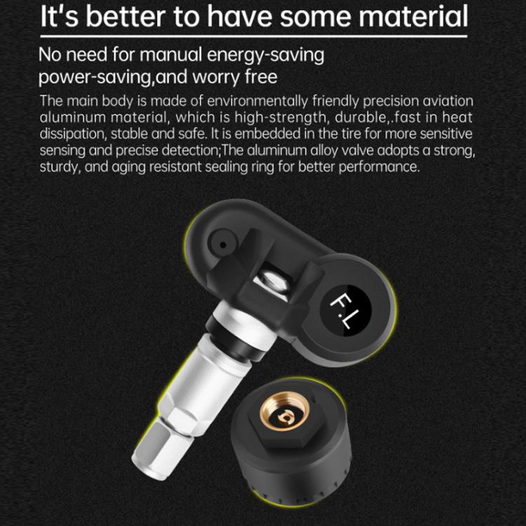 Solar-Powered Ambient Temperature Tire Pressure Monitor, English, English + English Broadcast