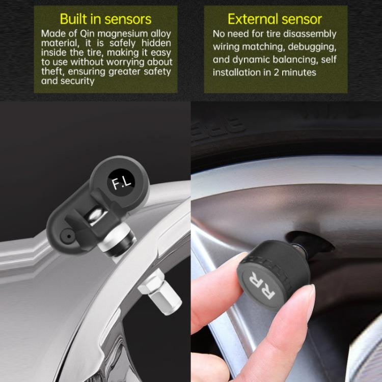 Solar-Powered Ambient Temperature Tire Pressure Monitor, English, English + English Broadcast