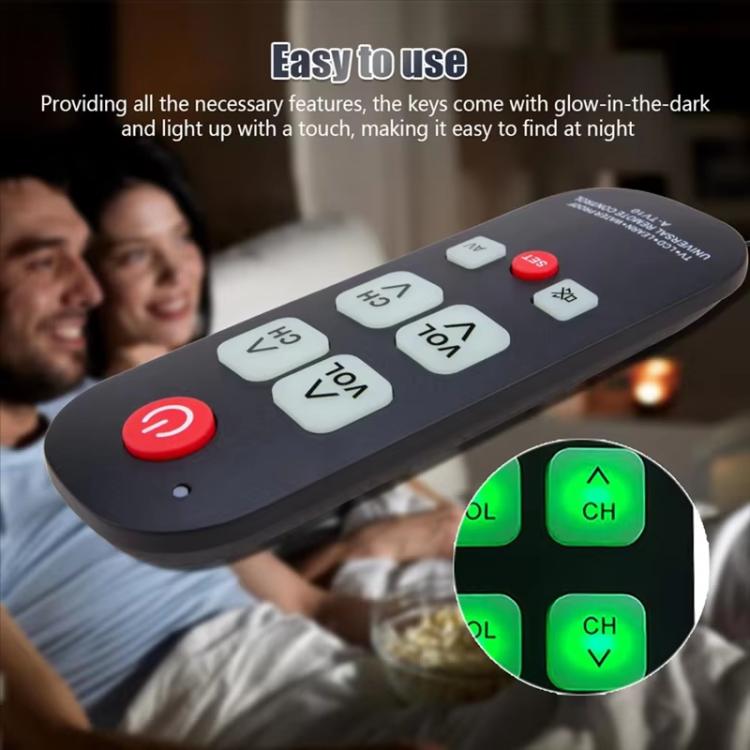 A-TV10 TV Universal Remote Control Simple Learning Luminous Button Remote Control