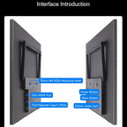 Luckfox 18.5 Inch 10-Point Touch Monitor 1920 × 1080 Resolution 120Hz Refresh Rate IPS Screen, EU Plug, UK Plug, US Plug