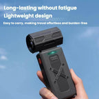 F1 Handheld High Speed Digital Display Turbo Fan Mini Portable Outdoor Camping Gathering Fan, Black