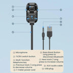 Car Lossless Audio Quality 3.5mm Audio AUX Bluetooth Adapter, C5
