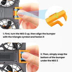 For DJI Neo 2 CQT 9pcs /Set Fuselage Crash Kit, Bumper+Protective Cover+Folding Kickstand, 9pcs /Set