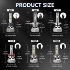 2pcs/Pack 30W 3000LM IP68 Waterproof Automotive LED Headlights, A5 H7, A5 H4, A5 H11, A5 H1, A5 9005, A5 9006