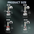 2pcs/Pack 50W 5000LM IP68 Waterproof Automotive LED Headlights, A6 H7, A6 H4, A6 H11, A6 9005, A6 9006