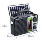 JOC TG-099BT-S Full-Band Solar Radio With Flashlight Portable Bluetooth Radio, JOC TG-099BT-S