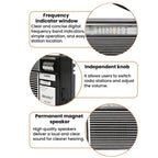 BAIJIALI BJL-667 FM AM SW Multi-Band Radio Portable Radio With Independent Knob, BAIJIALI BJL-667