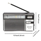 BAIJIALI BJL-667 FM AM SW Multi-Band Radio Portable Radio With Independent Knob, BAIJIALI BJL-667