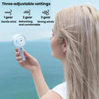 Mini Turbo Convenient USB Dazzling Colorful Light Handheld Fan, F22