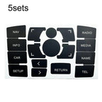 5sets Multimedia Radio Panel Repair Sticker Button Repair Decal, For Audi A6 / A6L 2007-2011 Left Drive, For Audi A6 / A6L 2004-2006 Left Drive