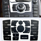 5sets Multimedia Radio Panel Repair Sticker Button Repair Decal, For Audi A6 / A6L 2007-2011 Left Drive, For Audi A6 / A6L 2004-2006 Left Drive