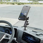 Metal Car Wall-Mounted Center Console Phone Holder, Magnetic Head