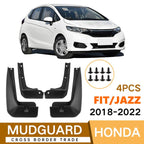 For Homda Fit Jazz 2018-2020 4pcs Car Soft Mud Flaps, For Homda Fit Jazz 2018-2020
