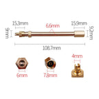Valve Extender For Balance Scooter & Bicycle Pure Copper Inflation Nozzle For Tubeless Tires, 10.87cm
