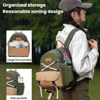 Cwatcun D249 Casual Shoulder Camera Bag Decompressorized Quick Access DSLR Storage Bag, Small Army Green, Medium Army Green