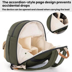 Cwatcun D249 Casual Shoulder Camera Bag Decompressorized Quick Access DSLR Storage Bag, Small Army Green, Medium Army Green