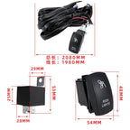 UTV Signal Light Switch Wiring Harness Kit With Waterproof 12V Automotive Relay, Headlight Model With Rock Light Wiring Harness, Bar Light Model With Flagpole Light Wiring Harness, Turn Signal Model With Turn Signal Stalk Switch