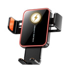 SD15 15W Electric Auto-Clamping Car Air Vent Mount 3-Axis Linkage Phone Wireless Charger With Ambient Light, SD15