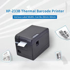 Xprinter XP-233B USB Thermal Barcode Printer For Adhesive Labels, 20-58mm Width, EU Plug, US Plug