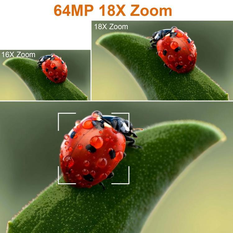 64MP 6K 18X Digital Zoom Ultra HD Video Camera With 4-Inch Touch Screen Camcorder, 6K 16G With Mic, 6K 32G With Mic